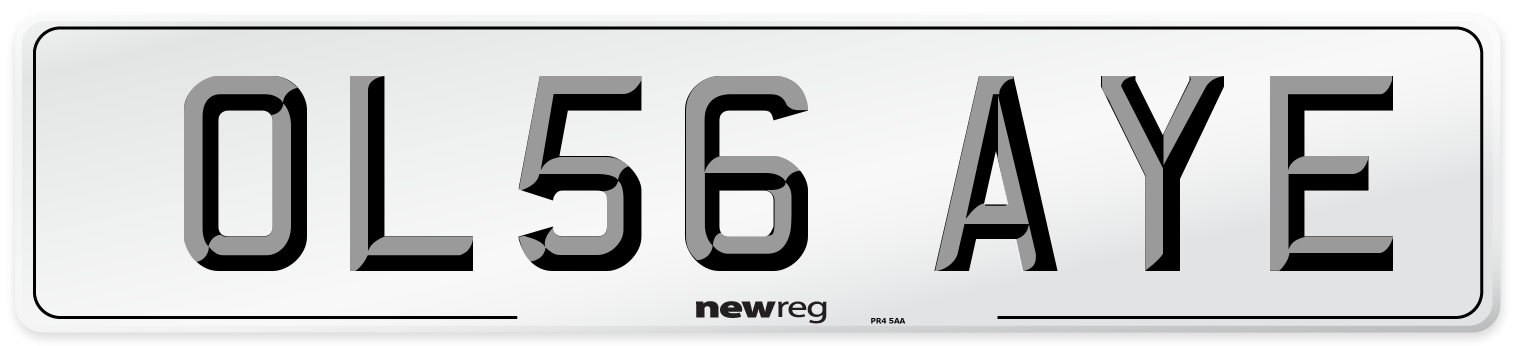 OL56 AYE Number Plate from New Reg